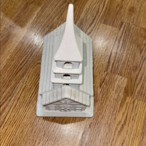 White Ceramic Church Lamp Musical